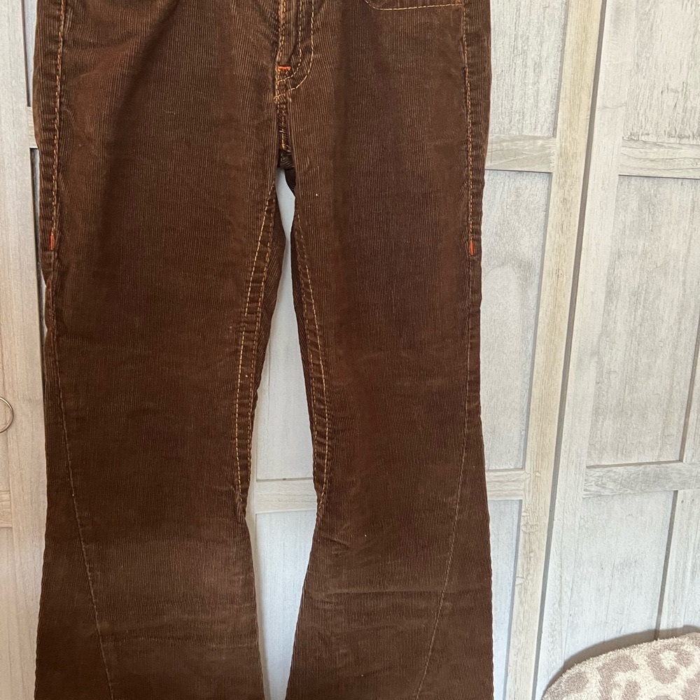 True Religion Joey Brown Corduroy Flare Pants